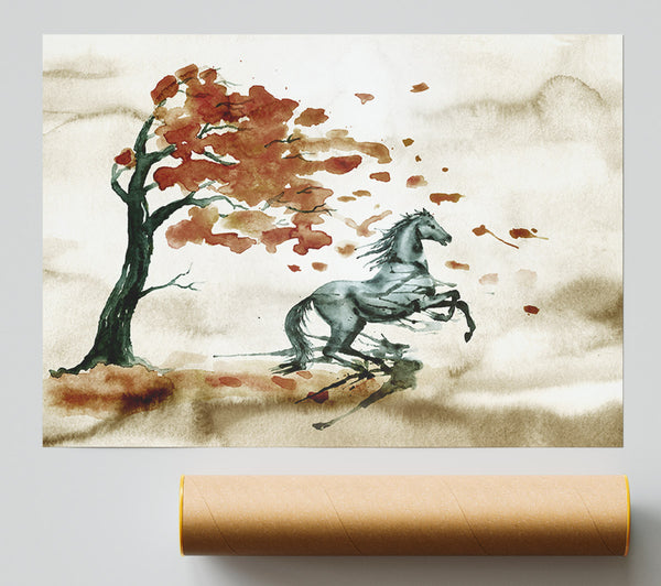 Tree Horse In The Wind