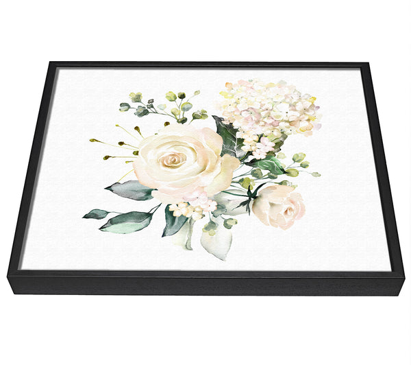 A picture of a Light Pink Roses Display framed canvas print sold by Wallart-Direct.co.uk