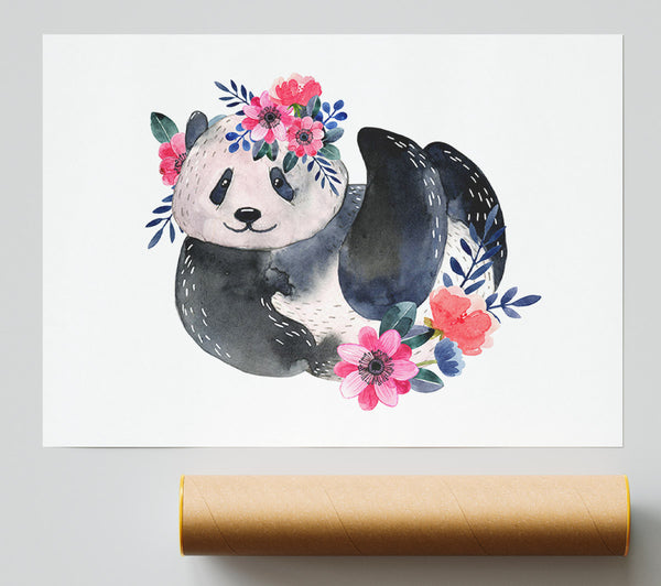 Cute Floral Panda