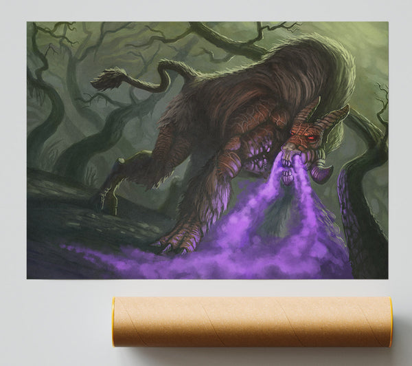 Purple Smoke Breathing Creature