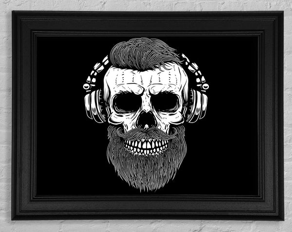 Dj Headphones Skull Beard