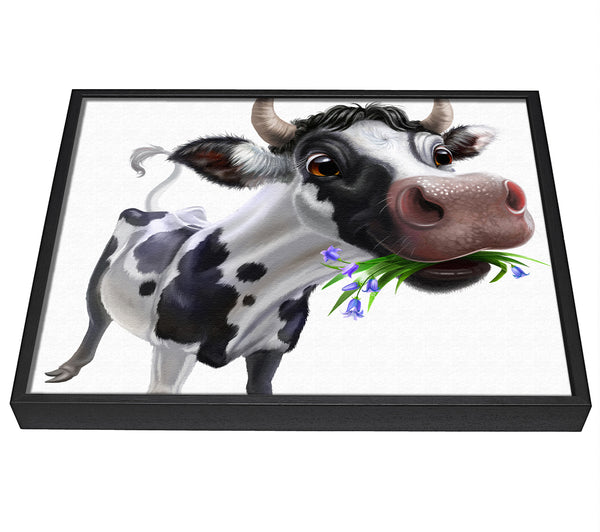 A picture of a The Big Cow Munch framed canvas print sold by Wallart-Direct.co.uk