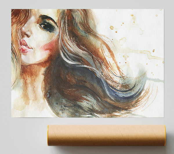 Woman Of Watercolour Beauty