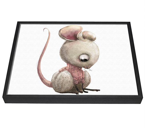 A picture of a The Little Mouse Crouching framed canvas print sold by Wallart-Direct.co.uk