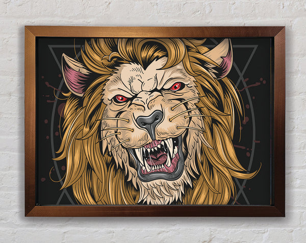 Fearsome Lion Angry