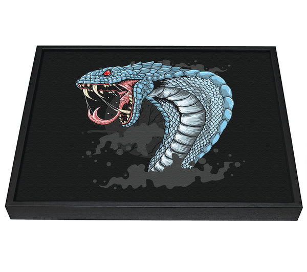 A picture of a Scary Cobra Teeth framed canvas print sold by Wallart-Direct.co.uk