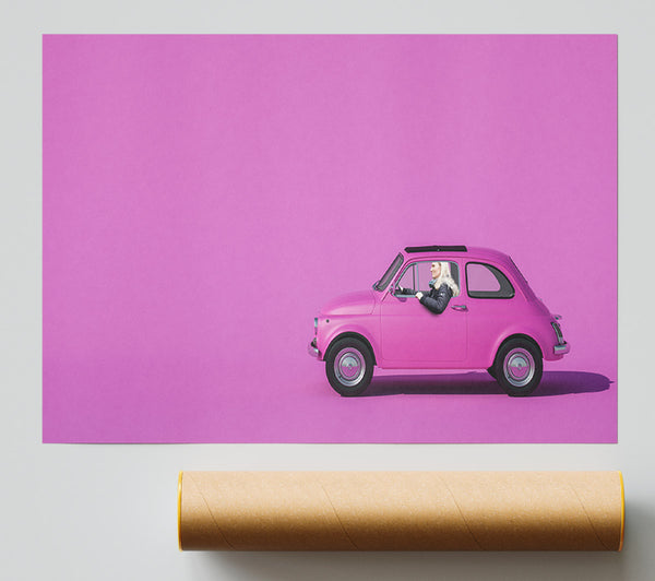 Pink Fiat 500 Classic