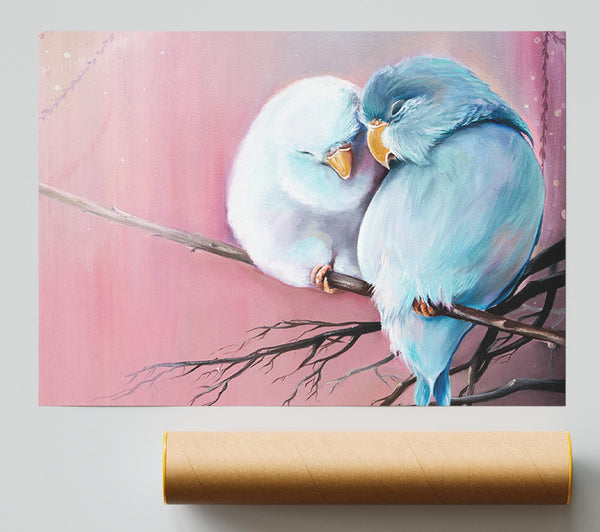 Two Love Birds On A Branch