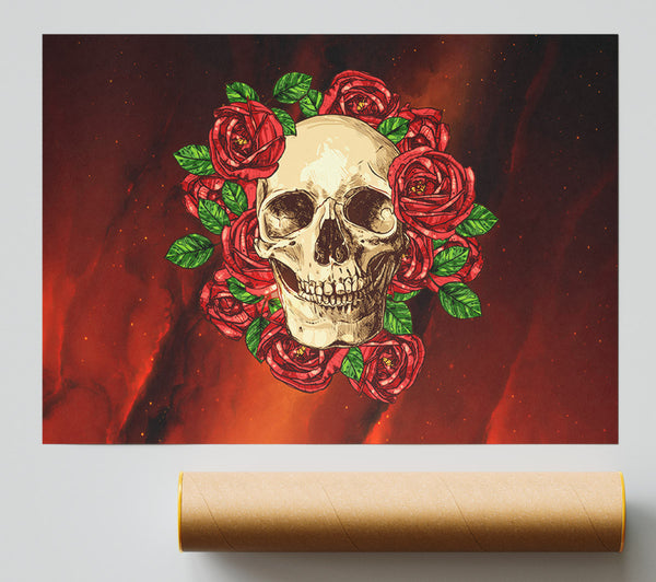 Roses Round A Skull