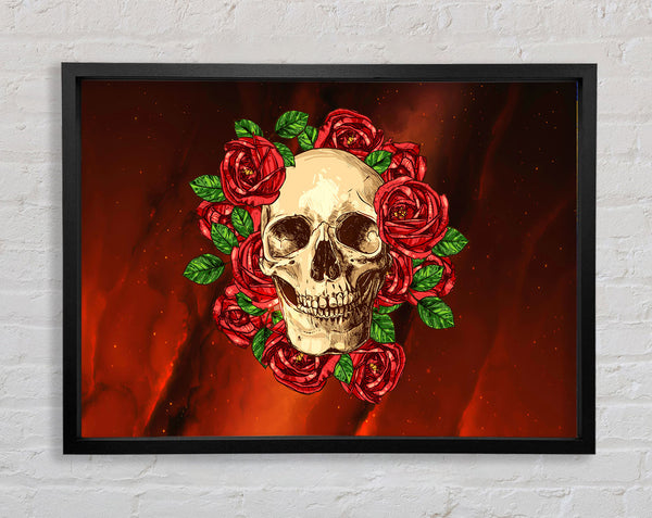 Roses Round A Skull