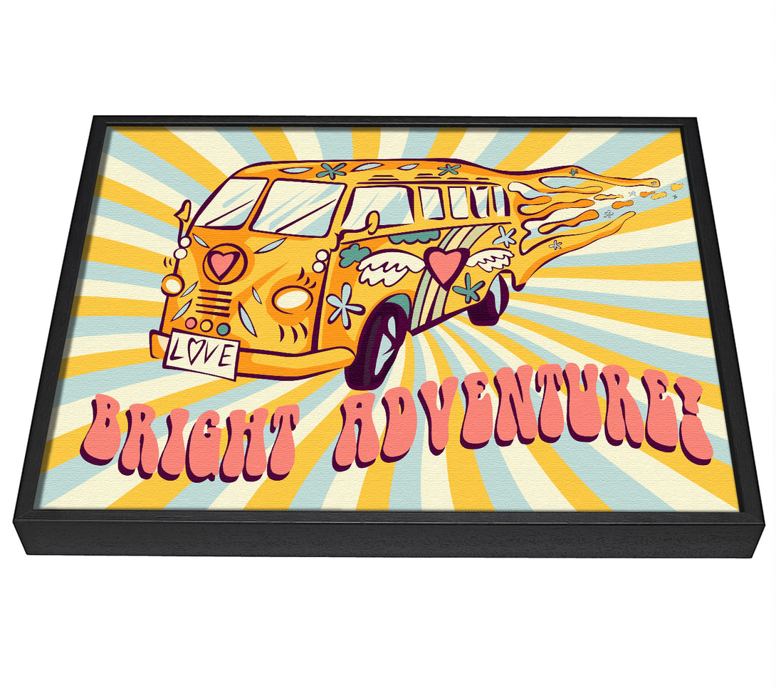 A picture of a Camper Adventure framed canvas print sold by Wallart-Direct.co.uk