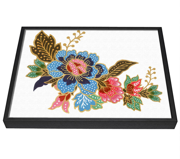 A picture of a Indian Flower Beauty framed canvas print sold by Wallart-Direct.co.uk