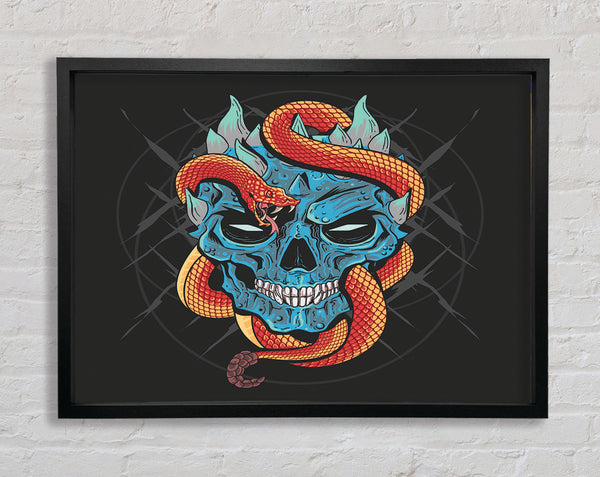 Snake Wrapped Around A Skull