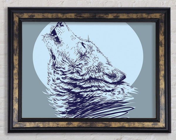 Howling Wolf At Night