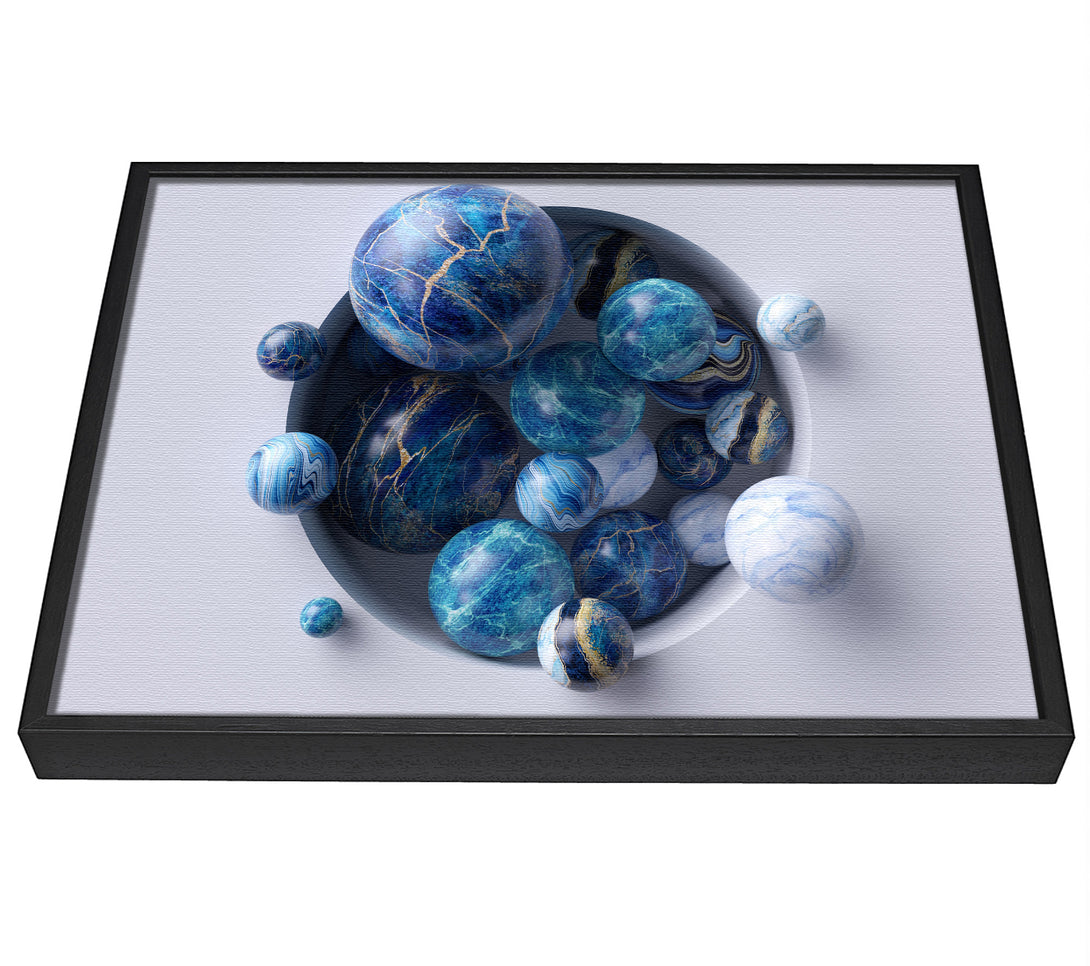 A picture of a The Spheres In The Hole framed canvas print sold by Wallart-Direct.co.uk