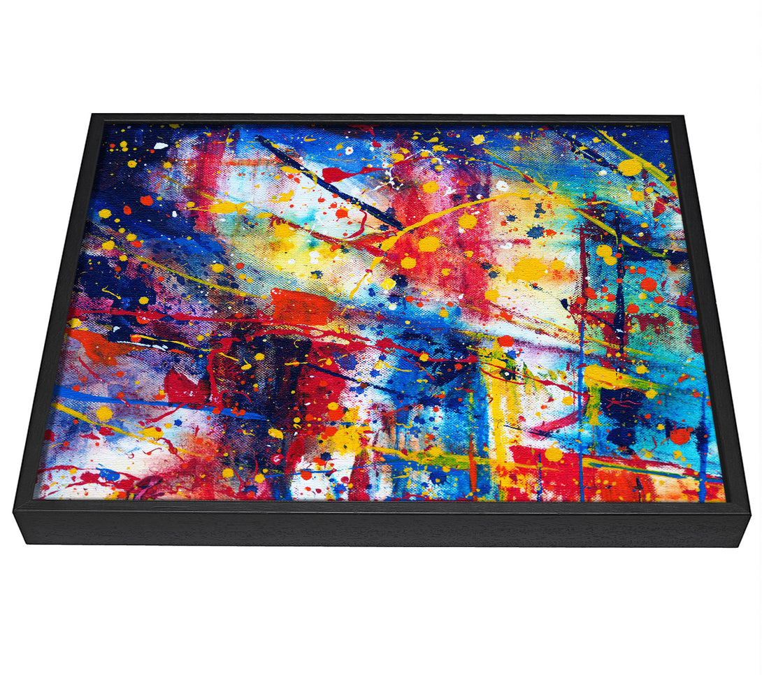 A picture of a The Splatter Of The Bridge framed canvas print sold by Wallart-Direct.co.uk