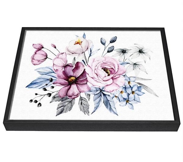 A picture of a Flowers Together framed canvas print sold by Wallart-Direct.co.uk