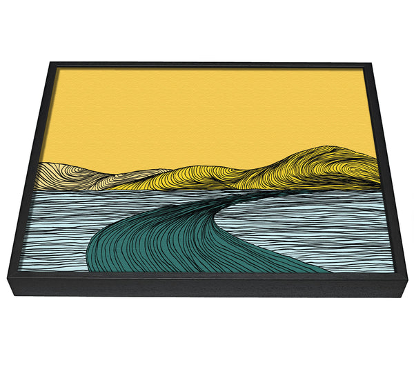 A picture of a The Abstract Road framed canvas print sold by Wallart-Direct.co.uk