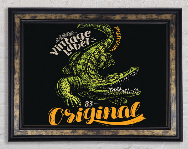 Vintage Label Croc