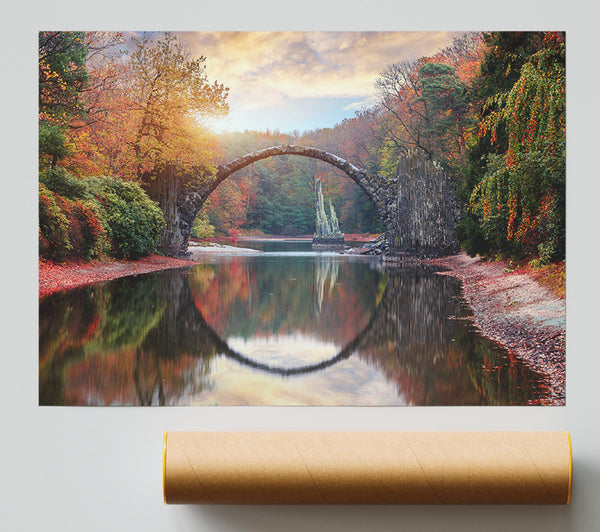 Semi Circle Bridge Over The River