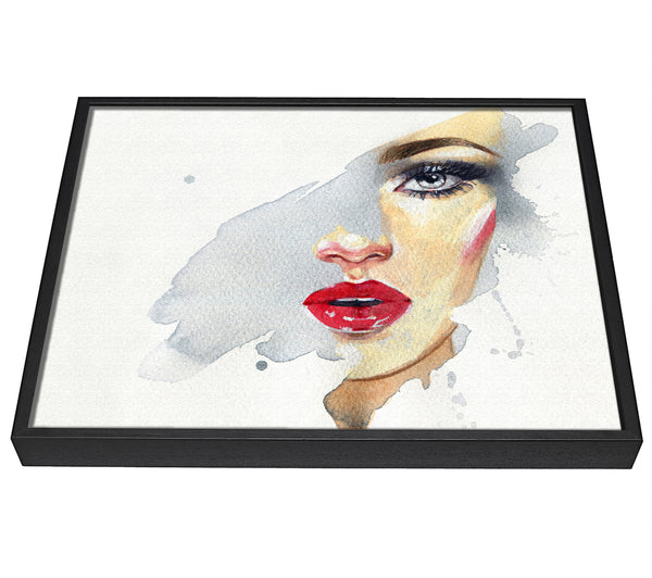 A picture of a Washed Face Visual framed canvas print sold by Wallart-Direct.co.uk