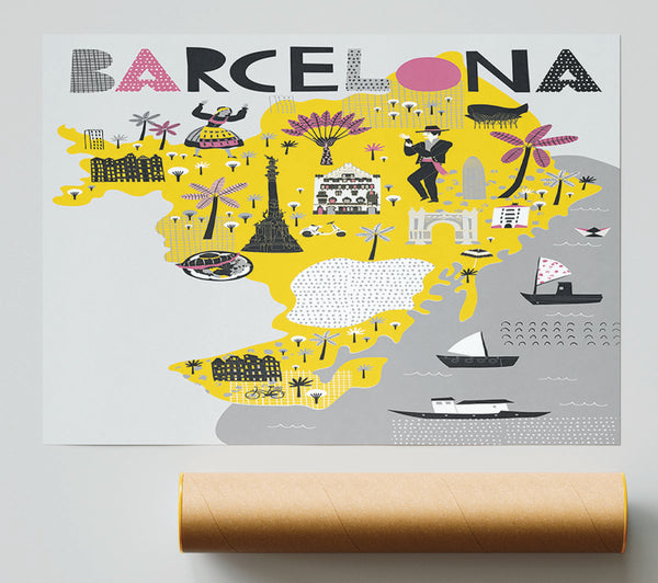 The Little Map Of Barcelona