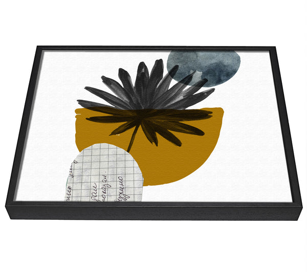 A picture of a Mid Century Modern Branch Shapes framed canvas print sold by Wallart-Direct.co.uk