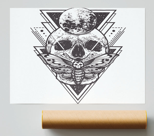 Death Moth Skull Triangles