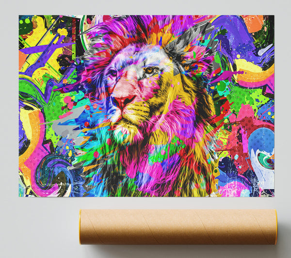 Rainbow Vivid Lion