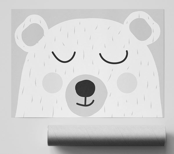 The Cute Bear Head Grey