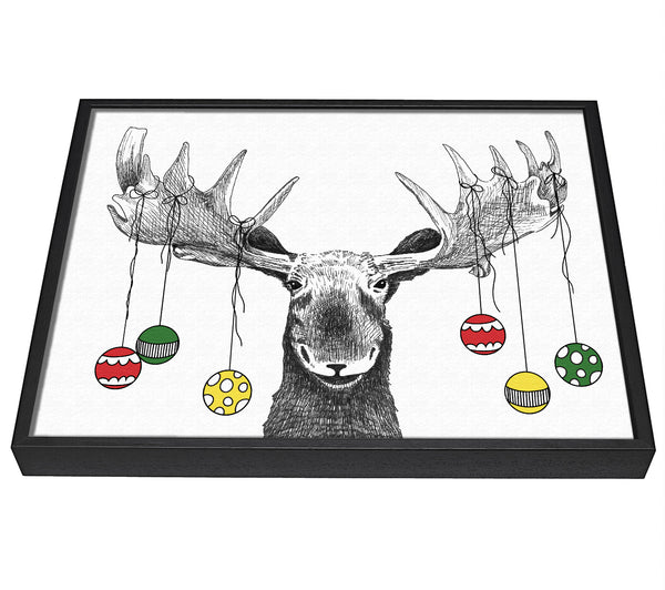 A picture of a The Moosey Christmas framed canvas print sold by Wallart-Direct.co.uk