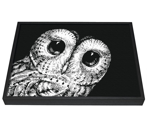 A picture of a The Big Eyed Owl framed canvas print sold by Wallart-Direct.co.uk