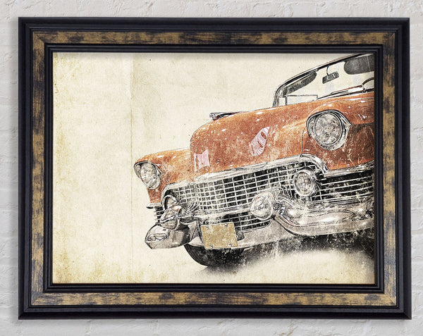 American Muscle Car Watercolour