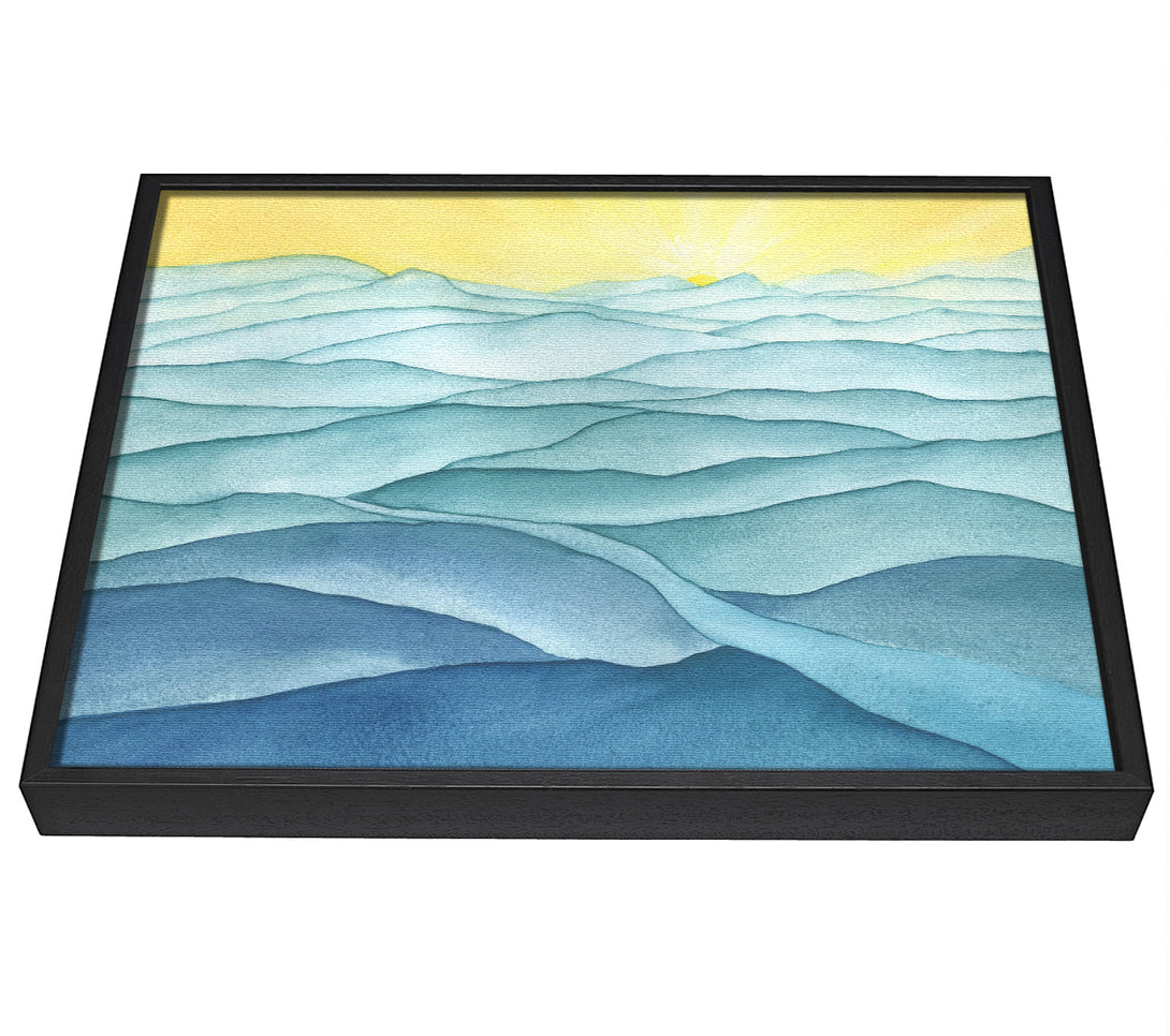 A picture of a The Gentle Ripple Waves framed canvas print sold by Wallart-Direct.co.uk