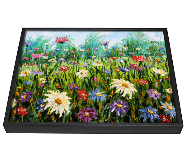 A picture of a Lovely Spring Flowers Art framed canvas print sold by Wallart-Direct.co.uk