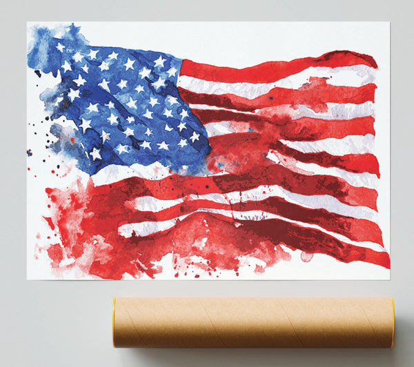 The Ink Splatter American Flag