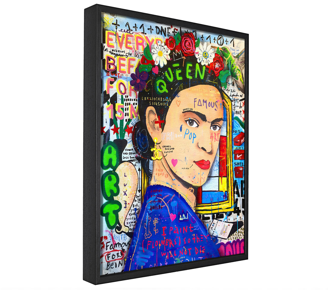 A picture of a Frida Kahlo canvas framed print, sold by Wallart-Direct.co.uk