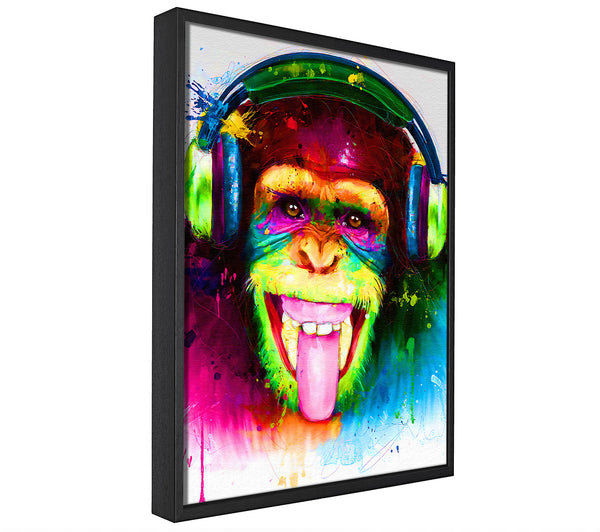 A picture of a Vibrant Chimp framed canvas print sold by Wallart-Direct.co.uk