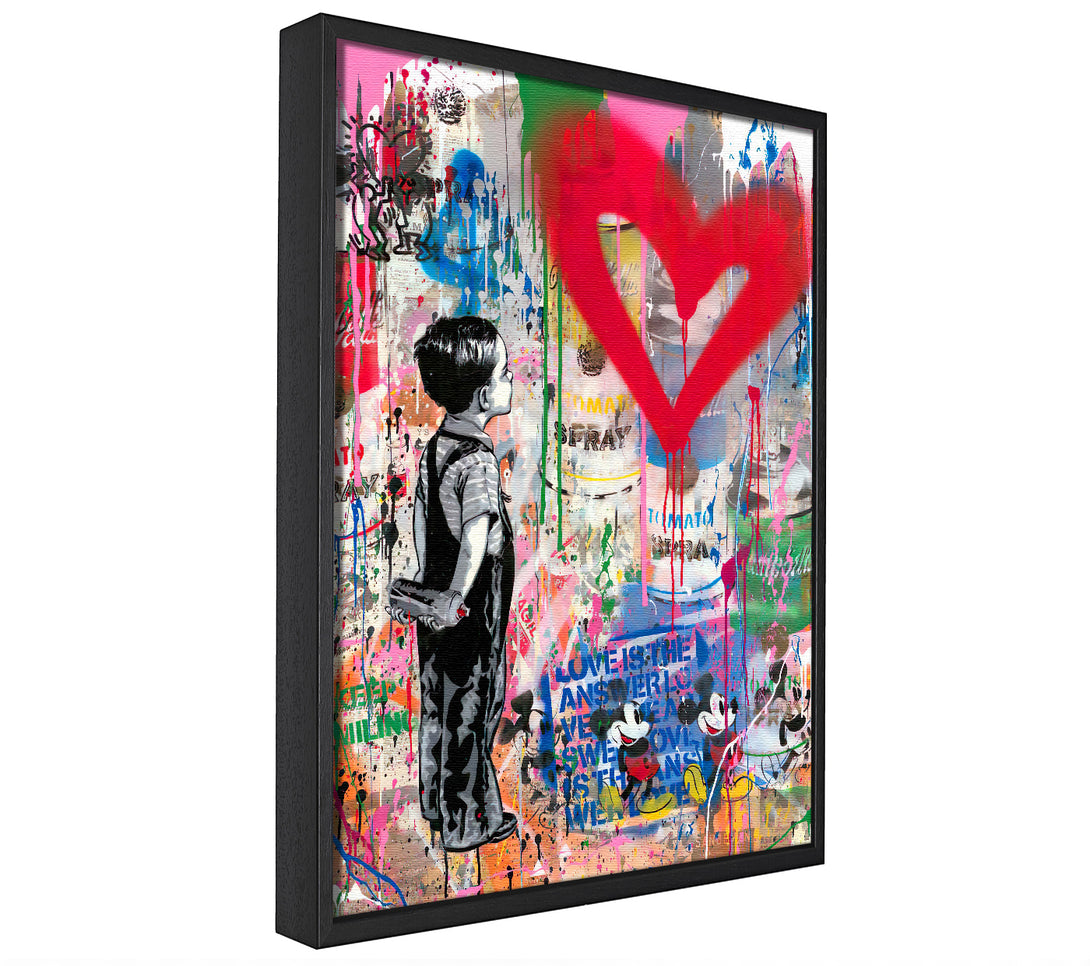 A picture of a Heart Ponder canvas framed print, sold by Wallart-Direct.co.uk