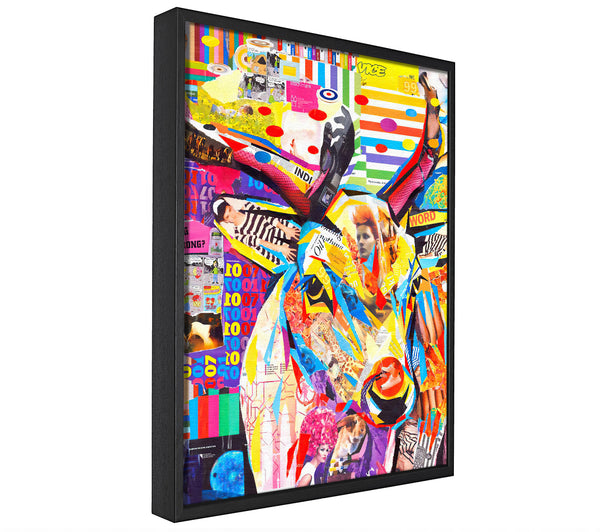 A picture of a Oh Deer canvas framed print, sold by Wallart-Direct.co.uk