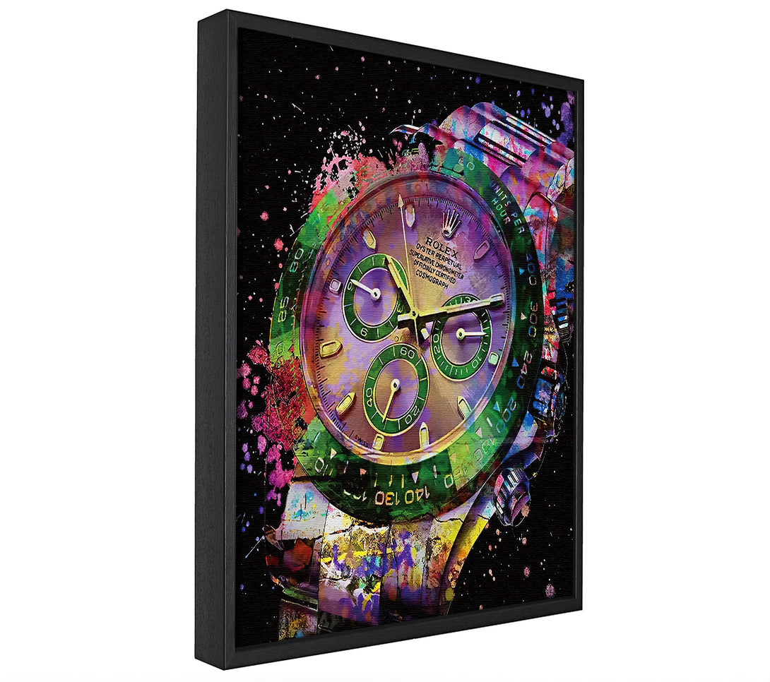 A picture of a Rolex Explosion canvas framed print, sold by Wallart-Direct.co.uk