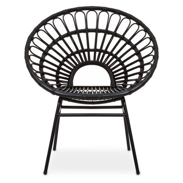 Rattan Flared Back Armchair