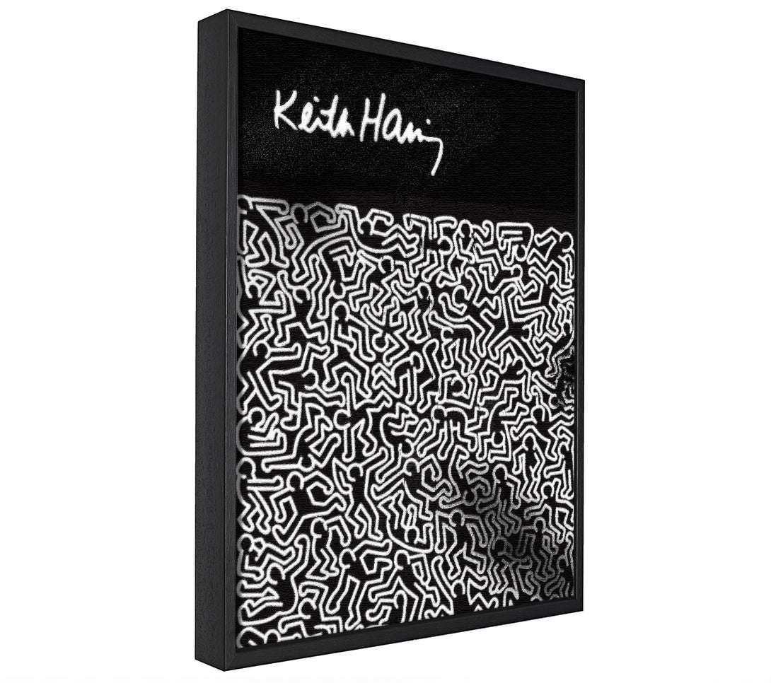 A picture of a Keith Haring Figures framed canvas print sold by Wallart-Direct.co.uk