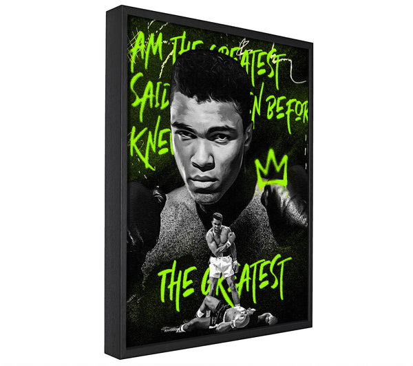 A picture of a Muhammad Ali The Greatest framed canvas print sold by Wallart-Direct.co.uk