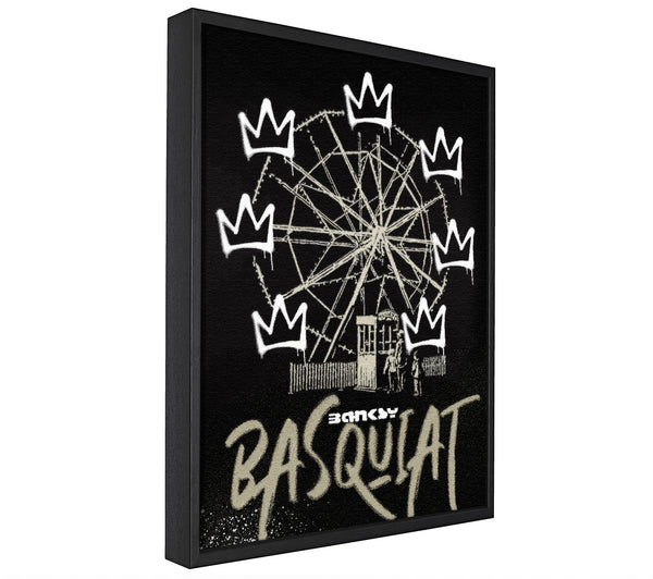 A picture of a Banksy Jean Michel Basquiat framed canvas print sold by Wallart-Direct.co.uk