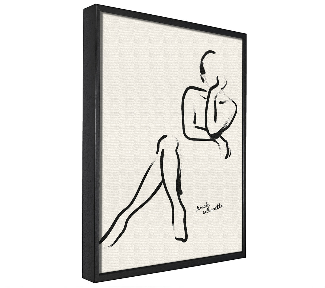 A picture of a Silhouette Woman framed canvas print sold by Wallart-Direct.co.uk