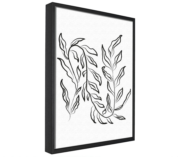 A picture of a Dainty Leaves framed canvas print sold by Wallart-Direct.co.uk