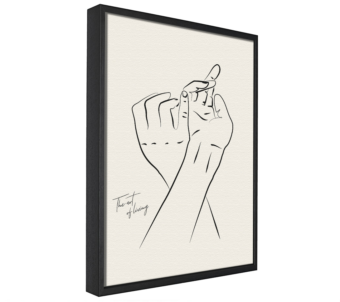 A picture of a Hands Holding framed canvas print sold by Wallart-Direct.co.uk