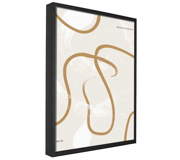 A picture of a Beige Swirls framed canvas print sold by Wallart-Direct.co.uk