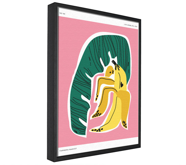 A picture of a The Banana Tree Leaf framed canvas print sold by Wallart-Direct.co.uk